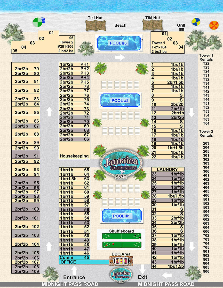 Navigating Paradise: A Guide To The Jamaica Royale Siesta Key Map ...